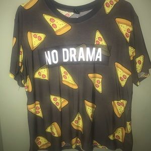 No Drama pizza shirt